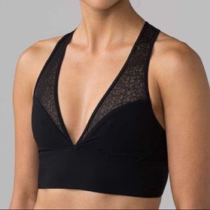 Lululemon Black Mesh Sports Bra